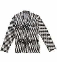 Load image into Gallery viewer, Comme des Garcons Homme Plus AD2002 Checkered Logo Knit Cardigan - Size O/S