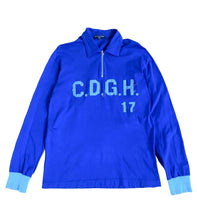 Load image into Gallery viewer, Comme des Garcons Homme 2005 Distressed Zip-Up Rugby Top - Size M
