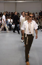 Load image into Gallery viewer, Helmut Lang SS2005 Backstage Stencil Print Logo Tee - Size XS