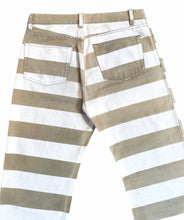 Load image into Gallery viewer, (INQUIRE) Helmut Lang SS1999 "Prisoner" Printed Stripe Jeans - Size 32