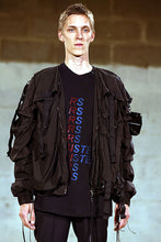 Load image into Gallery viewer, Raf Simons SS2003 Consumed "Resisted" Double-Layer Top with Mesh Overlay - Size 48