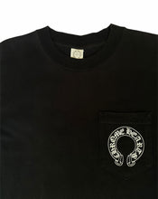 Load image into Gallery viewer, Chrome Hearts Horseshoe Logo Cross Pocket Tee - Size S