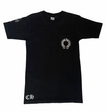 Load image into Gallery viewer, Chrome Hearts Horseshoe Logo Cross Pocket Tee - Size S
