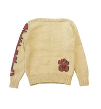 Load image into Gallery viewer, Hysteric Glamour Cat Logo Knit Sweater in Cream - Size O/S