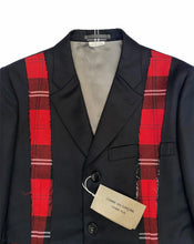 Load image into Gallery viewer, *BNWT* Comme des Garcons Homme Plus AW2008 Jamie Reid "Lies Lies Lies" Reconstructed Patchwork Blazer - Size S