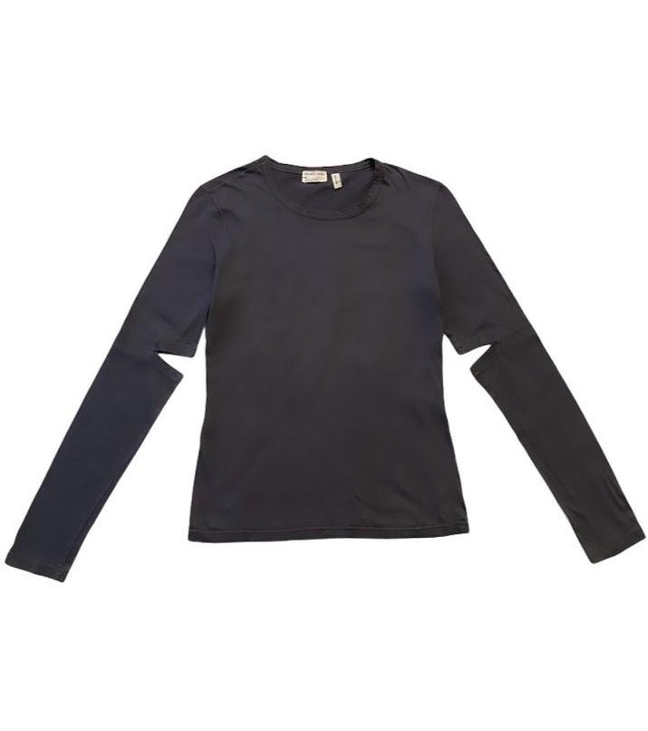 Helmut Lang SS1998 Slashed Elbow Cutout Slim Tee - Size S (Women's)