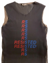Load image into Gallery viewer, Raf Simons SS2003 Consumed &quot;Resisted&quot; Double-Layer Top with Mesh Overlay - Size 48
