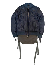 Load image into Gallery viewer, Helmut Lang AW2003 Bondage Strap Four Pocket MA-1 Bomber in Navy - Size 38
