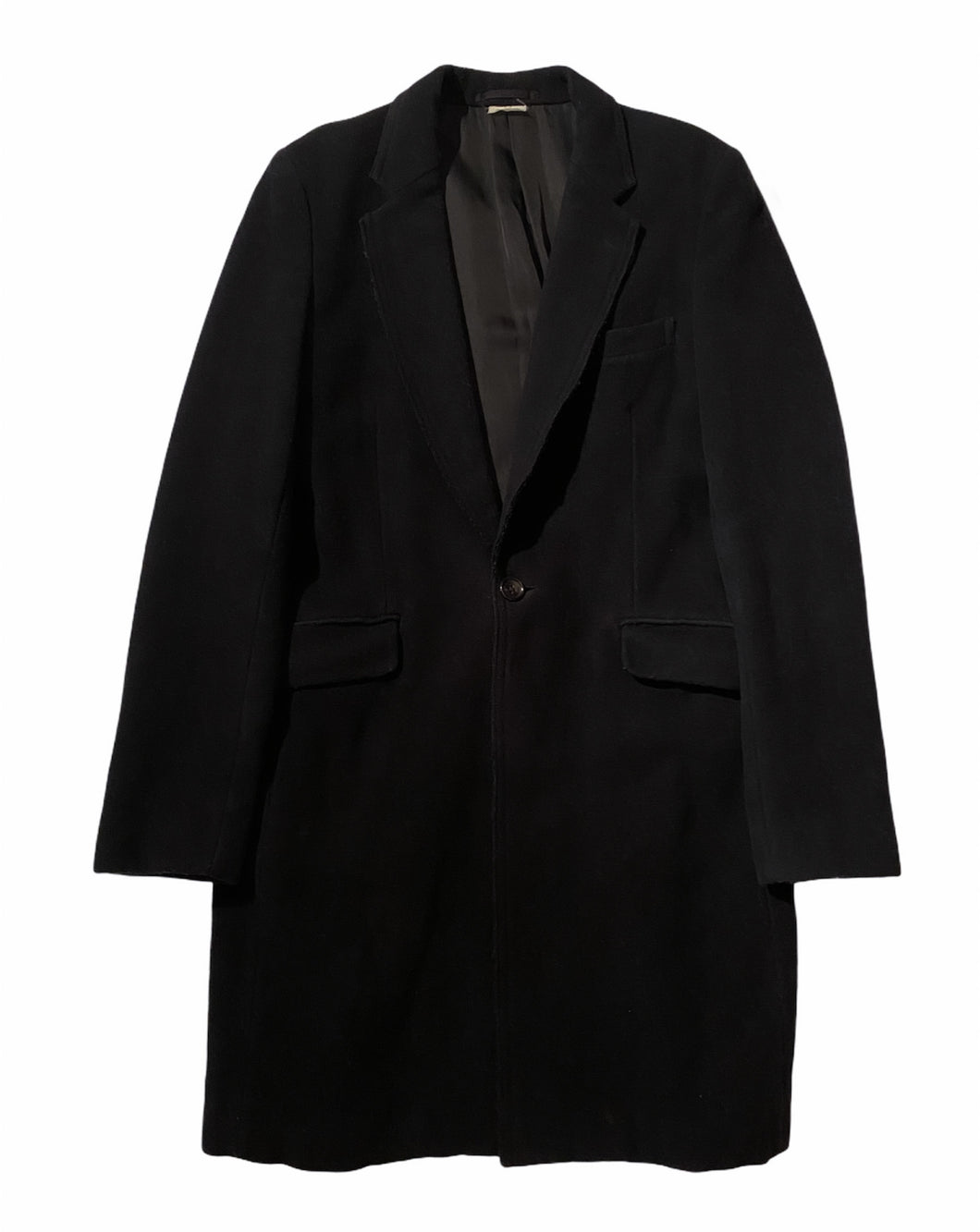 Comme des Garcons Homme Plus AW2006 Raw Hem Teddy Boy Drape Coat - Size S