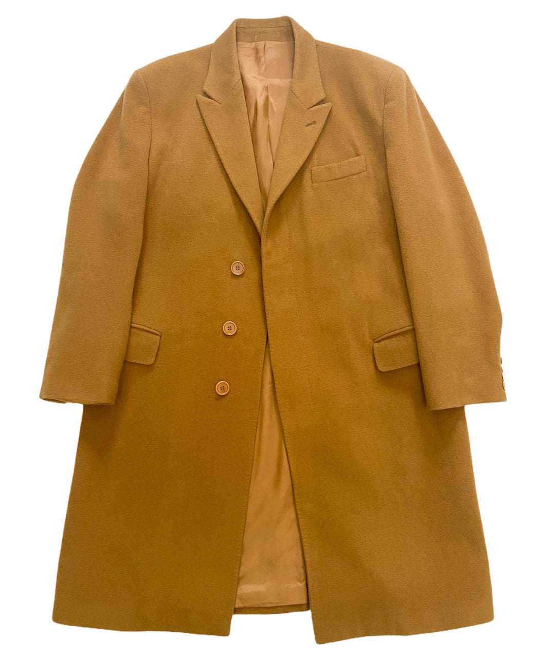 Helmut Lang AW1998 Wool Chesterfield Coat in Camel - Size 54